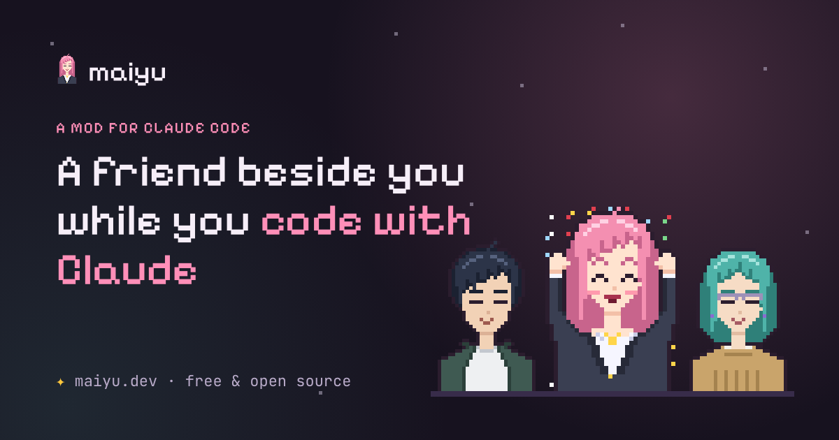 maiyu: a pixel-art companion for Claude Code